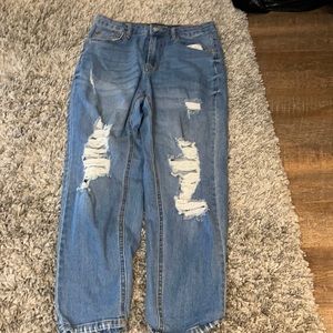 Ripped mom jeans